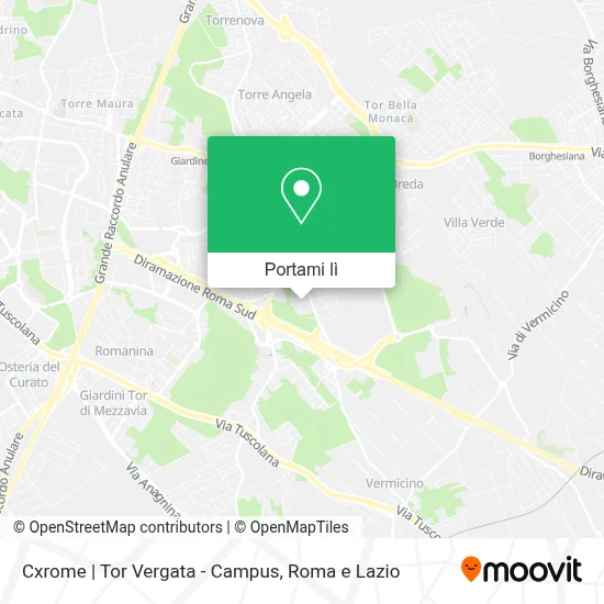 Mappa Cxrome | Tor Vergata - Campus
