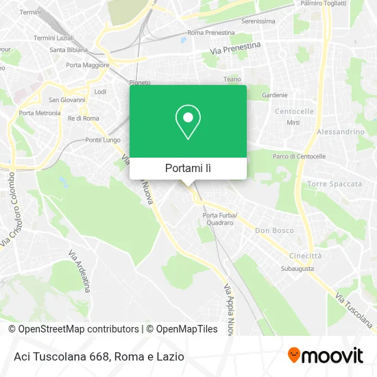 Mappa Aci Tuscolana 668