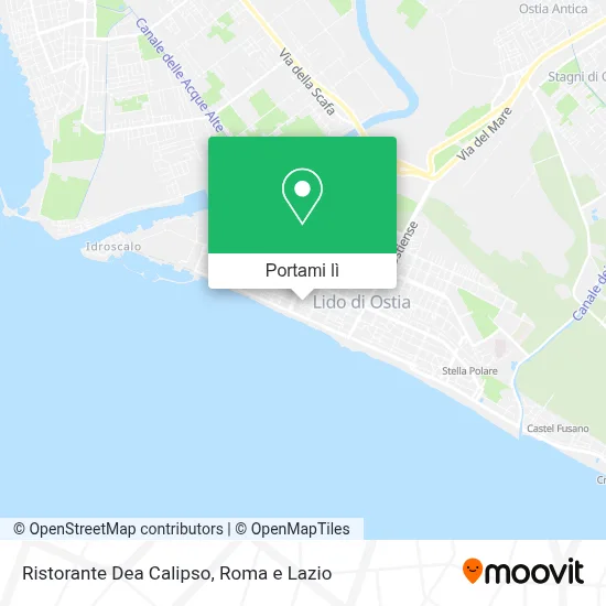 Mappa Ristorante Dea Calipso