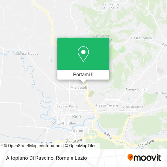 Mappa Altopiano Di Rascino
