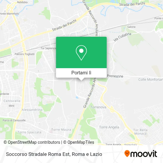 Mappa Soccorso Stradale Roma Est