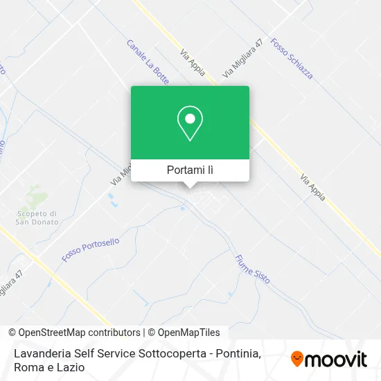 Mappa Lavanderia Self Service Sottocoperta - Pontinia