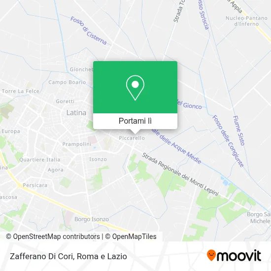 Mappa Zafferano Di Cori