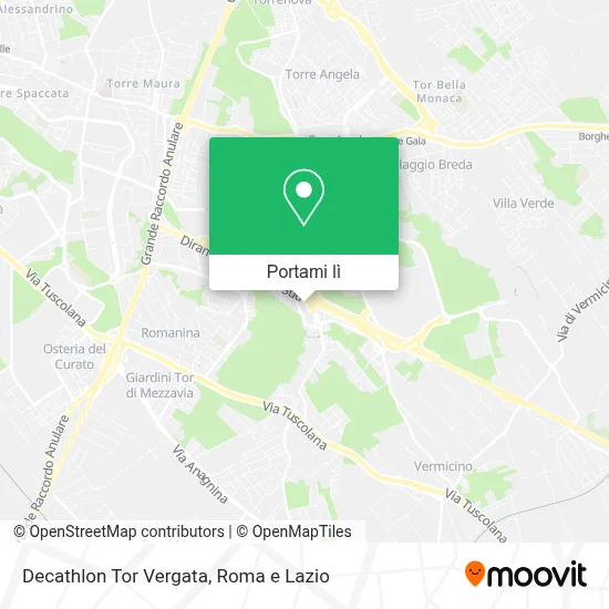 Mappa Decathlon Tor Vergata