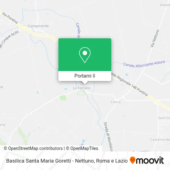 Mappa Basilica Santa Maria Goretti - Nettuno