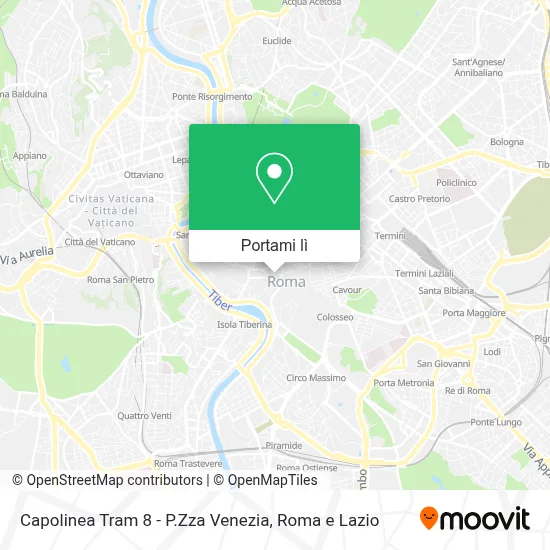 Mappa Capolinea Tram 8 - P.Zza Venezia