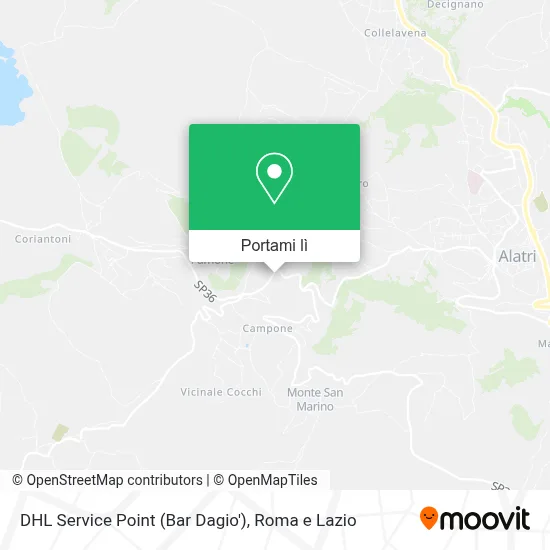 Mappa DHL Service Point (Bar Dagio')