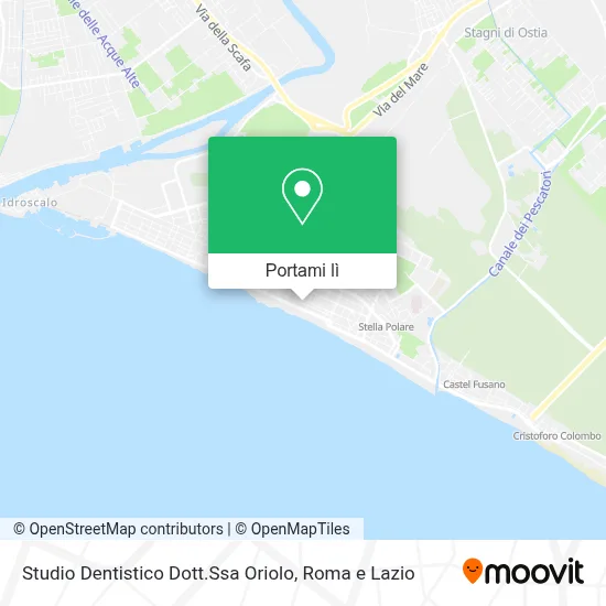 Mappa Studio Dentistico Dott.Ssa Oriolo
