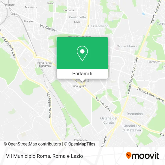 Mappa VII Municipio Roma
