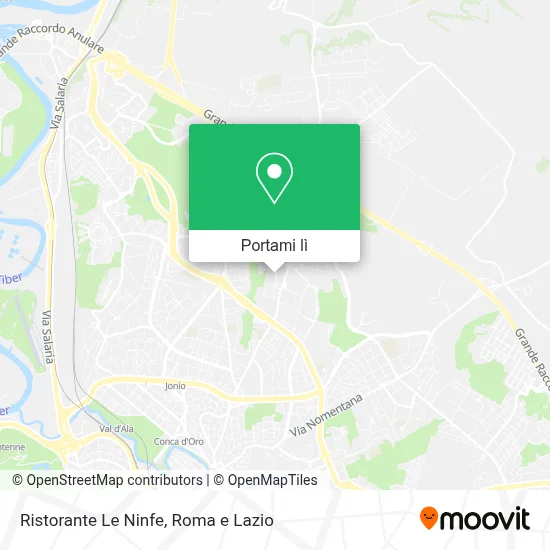 Mappa Ristorante Le Ninfe