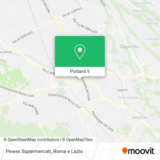 Mappa Pewex Supermercati