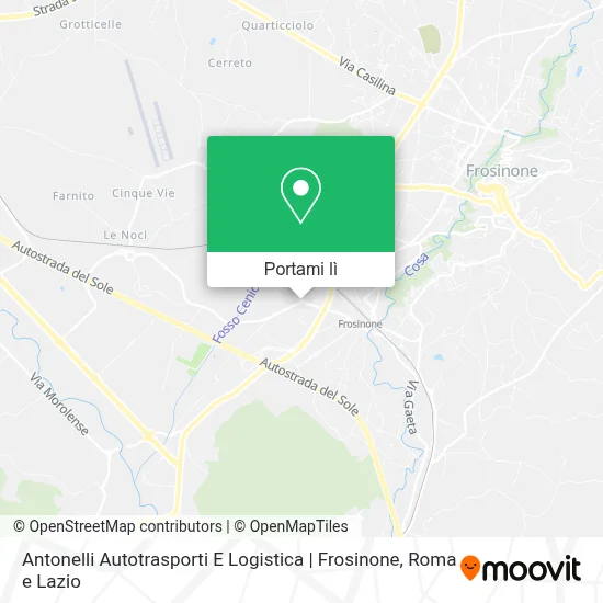 Mappa Antonelli Autotrasporti E Logistica | Frosinone