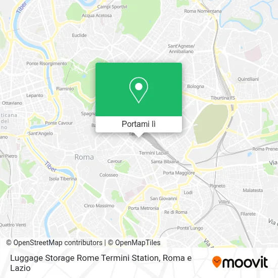 Mappa Luggage Storage Rome Termini Station
