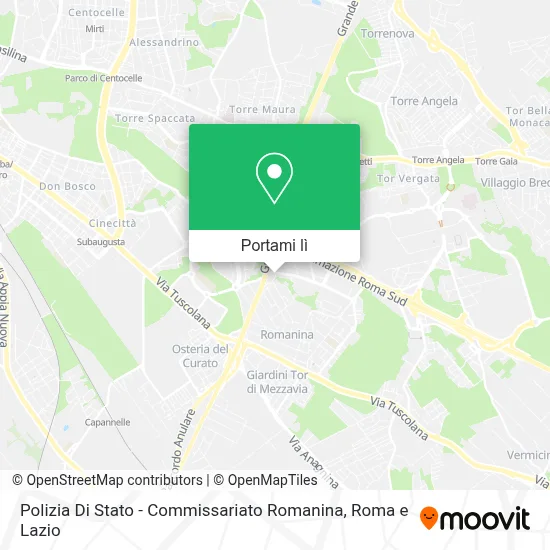 Mappa Polizia Di Stato - Commissariato Romanina