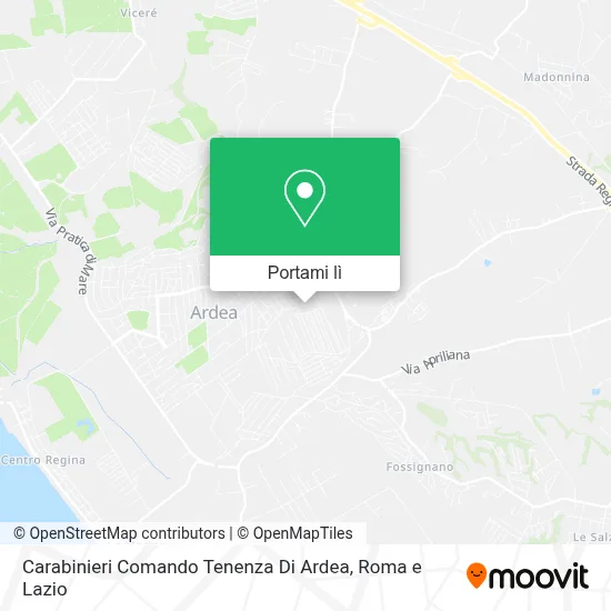 Mappa Carabinieri Comando Tenenza Di Ardea