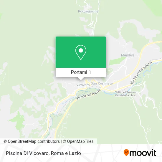 Mappa Piscina Di Vicovaro