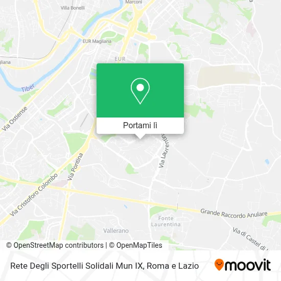 Mappa Rete Degli Sportelli Solidali Mun IX
