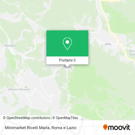 Mappa Minimarket Ricelli Maria