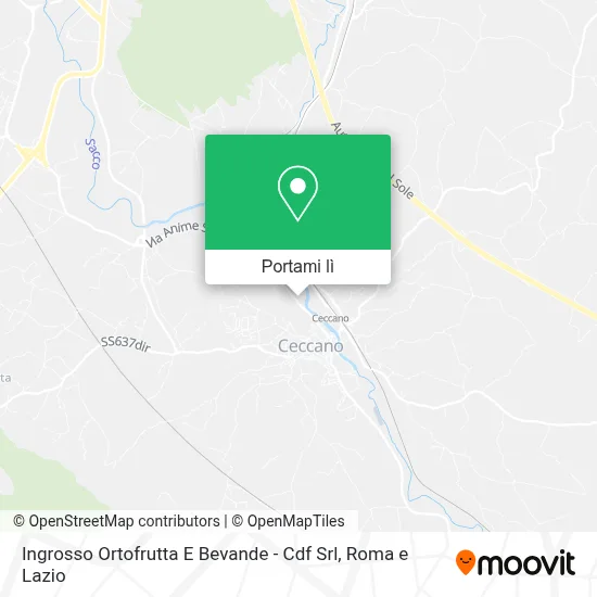 Mappa Ingrosso Ortofrutta E Bevande - Cdf Srl