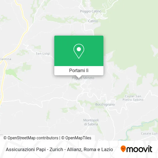Mappa Assicurazioni Papi - Zurich - Allianz