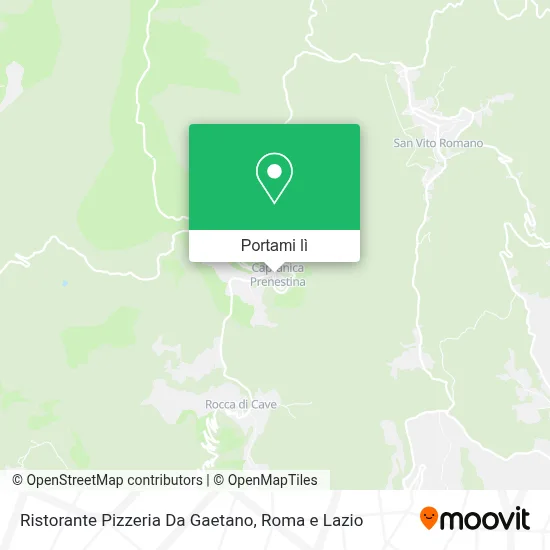 Mappa Ristorante Pizzeria Da Gaetano