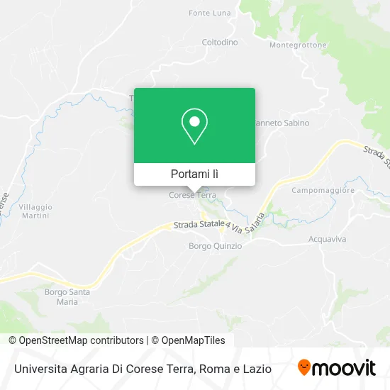 Mappa Universita Agraria Di Corese Terra