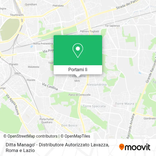 Mappa Ditta Manago' - Distributore Autorizzato Lavazza