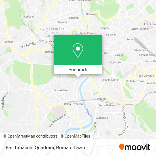 Mappa Bar Tabacchi Quadrani