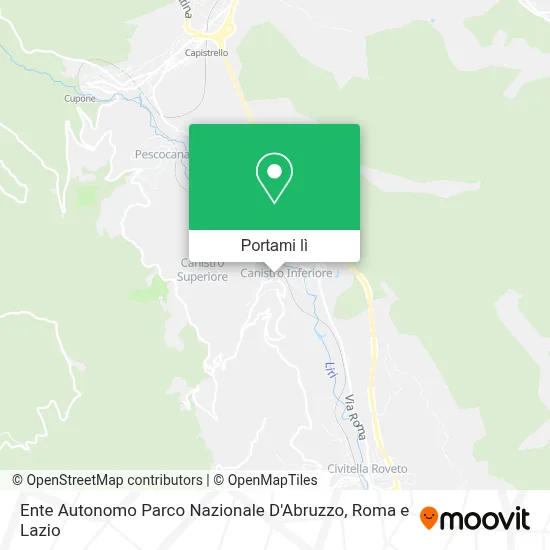 Mappa Ente Autonomo Parco Nazionale D'Abruzzo