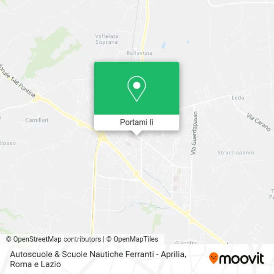 Mappa Autoscuole & Scuole Nautiche Ferranti - Aprilia