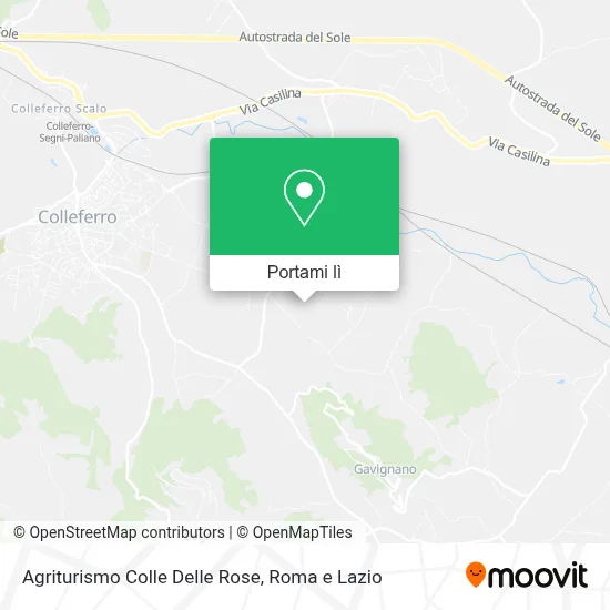 Mappa Agriturismo Colle Delle Rose
