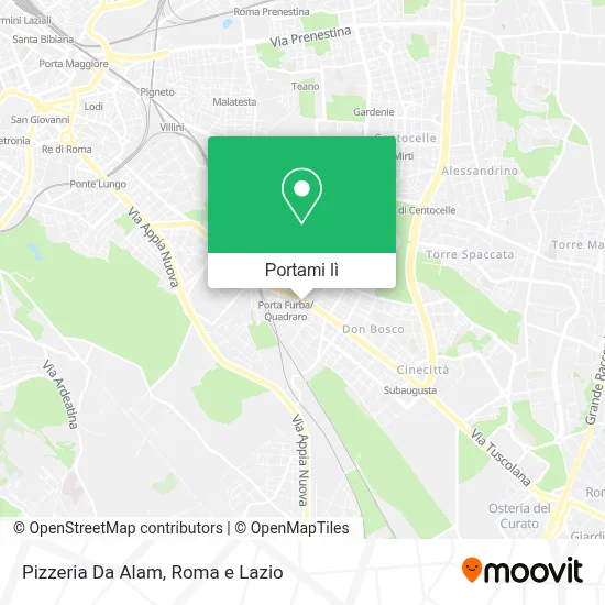 Mappa Pizzeria Da Alam