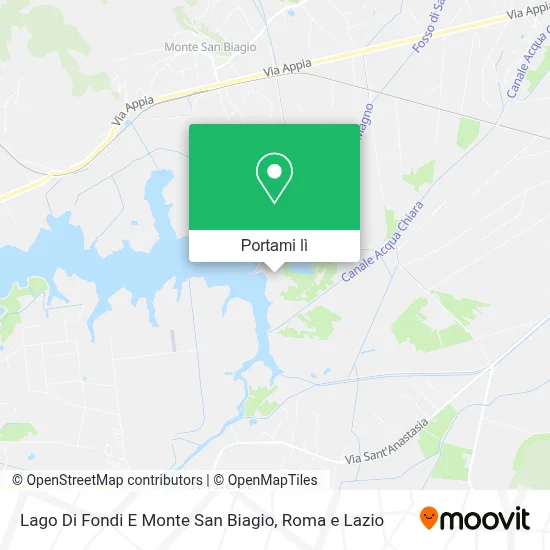 Mappa Lago Di Fondi E Monte San Biagio