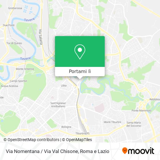 Mappa Via Nomentana / Via Val Chisone