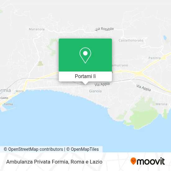 Mappa Ambulanza Privata Formia