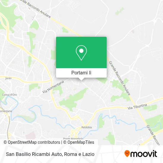 Mappa San Basilio Ricambi Auto