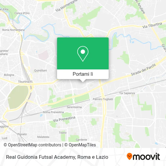 Mappa Real Guidonia Futsal Academy