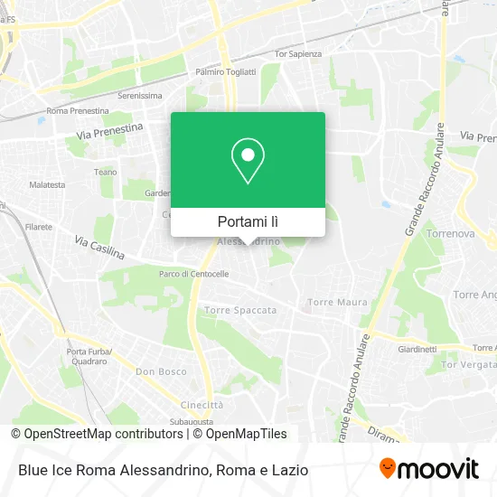 Mappa Blue Ice Roma Alessandrino