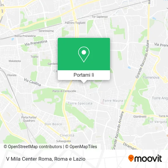 Mappa V Mila Center Roma