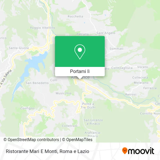 Mappa Ristorante Mari E Monti
