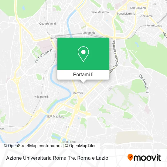 Mappa Azione Universitaria Roma Tre