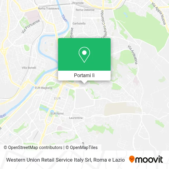 Mappa Western Union Retail Service Italy Srl