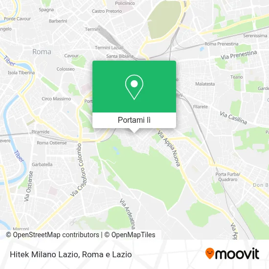 Mappa Hitek Milano Lazio