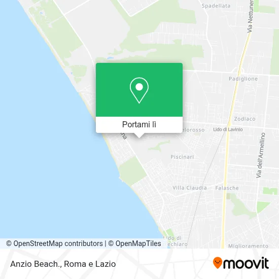 Mappa Anzio Beach.