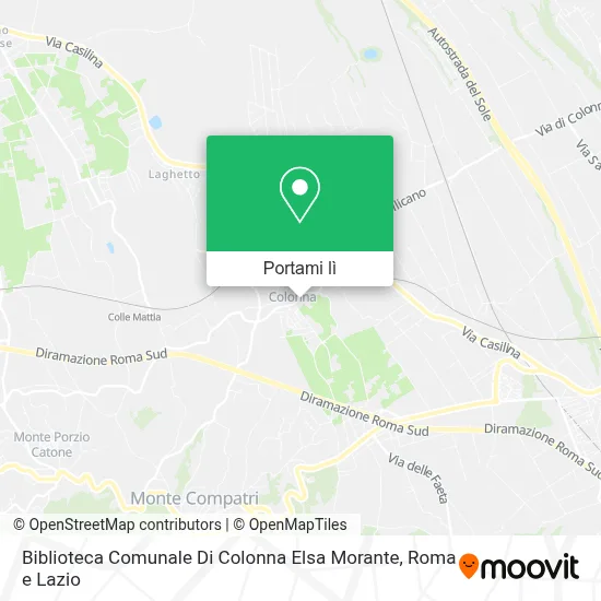 Mappa Biblioteca Comunale Di Colonna Elsa Morante