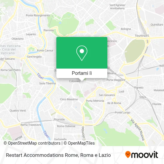 Mappa Restart Accommodations Rome