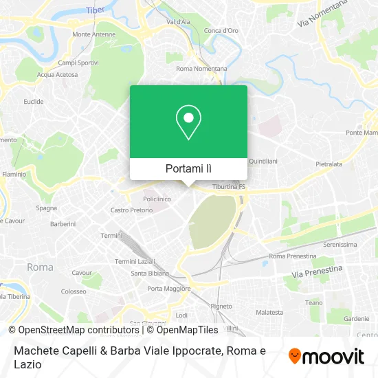 Mappa Machete Capelli & Barba Viale Ippocrate