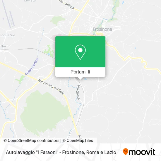 Mappa Autolavaggio "I Faraoni" - Frosinone