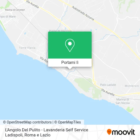 Mappa L'Angolo Del Pulito - Lavanderia Self Service Ladispoli