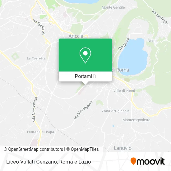 Mappa Liceo Vailati Genzano
